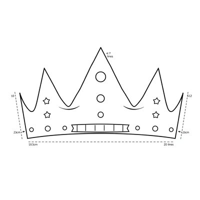 Szablon: Papierowa korona do wycięcia