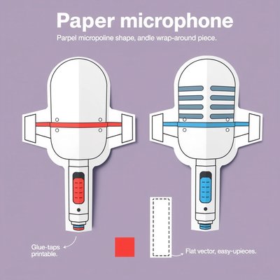 Szablony papierowego mikrofonu