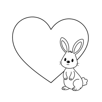 Strona do kolorowania: serduszko z pacynkami