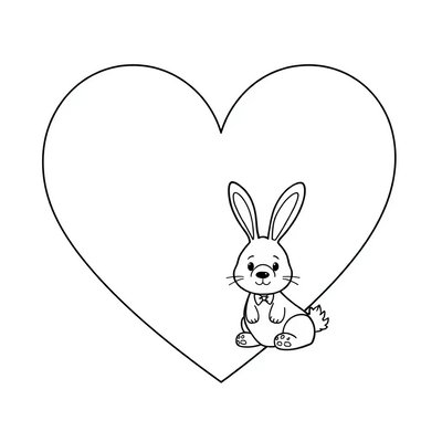 Strona do kolorowania: serduszko z pacynkami