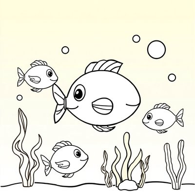 Kolorowanka: Rybki