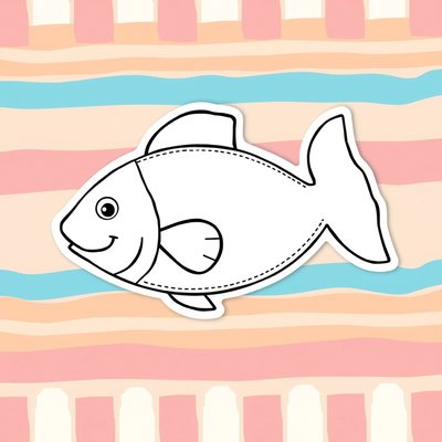 Szablon papierowej rybki (do wycięcia)