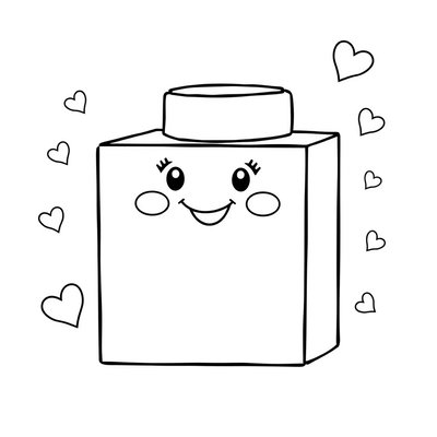 Kolorowanka: Klocek do kolorowania