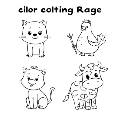 Karty do kolorowania: zwierzątka