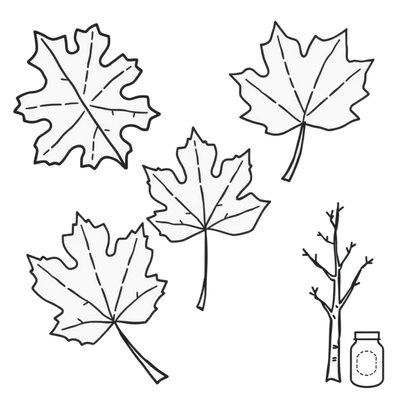 Szablony liści do druku