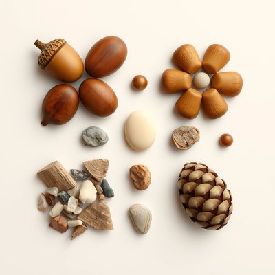 Przykładowe 'guziki' z przyrody