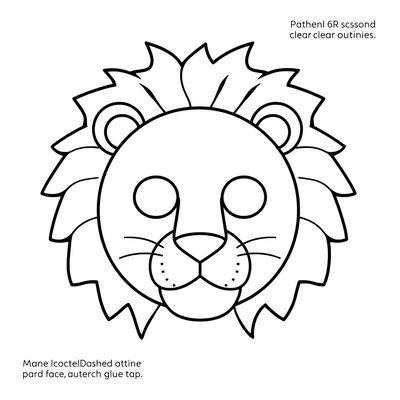 Szablon maski lwa (do druku)