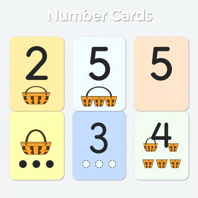 Karty z liczbami 1–5 (ikony grup)