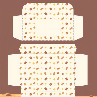 Szablon — opakowanie pudełka (brązowa oklejka)