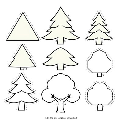 Szablony: Kartonowe drzewka