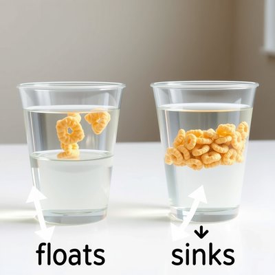 Eksperyment z wodą — pływa vs tonie