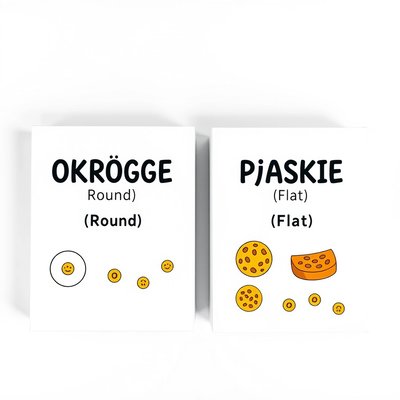 Karty sortowania — 'okrągłe' i 'płaskie'