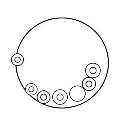 Szablon pracy plastycznej — przyklejanie płatków