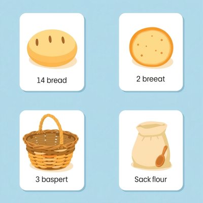 Karty obrazkowe: produkty piekarnicze
