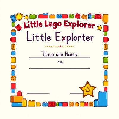 Dyplom — Mały Badacz Lego (szablon)