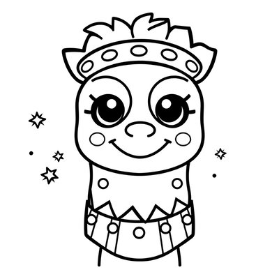 Kolorowanka — pacynka skarpetkowa