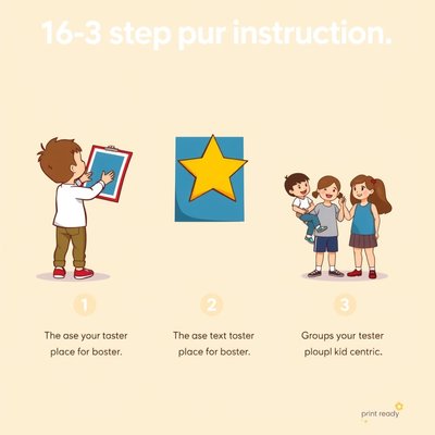 Grafika instrukcyjna - jak przyklejać gwiazdkę (krok po kroku)