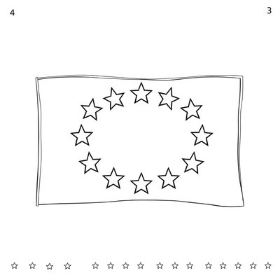 Kolorowanka - flaga UE do kolorowania