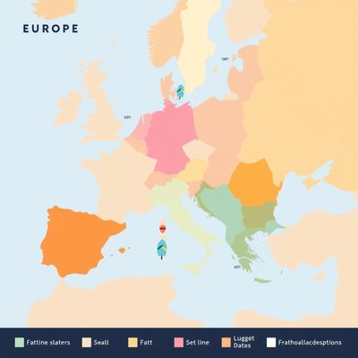 Mapa Europy - obrazek dla dzieci