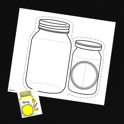 Szablon słoika – wycinanka i kółka (praca plastyczna)