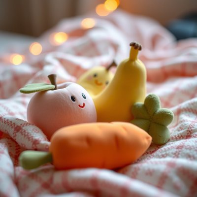 Miękkie maskotki - owoce i warzywa (zdjęcie)