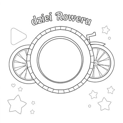 Kolorowanka — Koło i rower