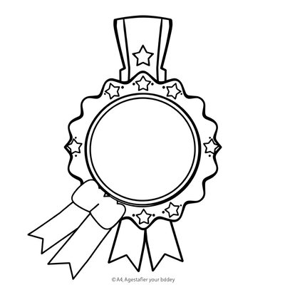 Szablon medalu do kolorowania