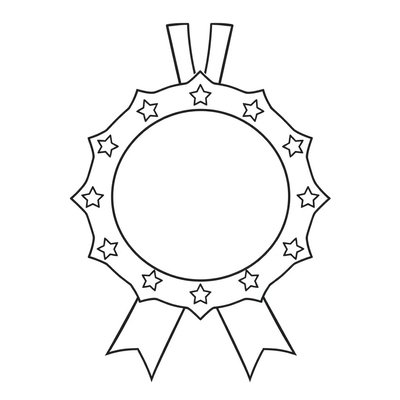 Szablon medalu do kolorowania