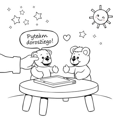 Kolorowanka — Pacynka i tablet