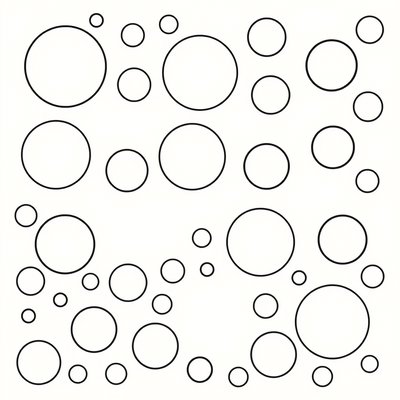 Szablon do kropkowania — duże okręgi