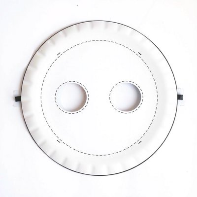 Maska z papierowego talerzyka — szablon