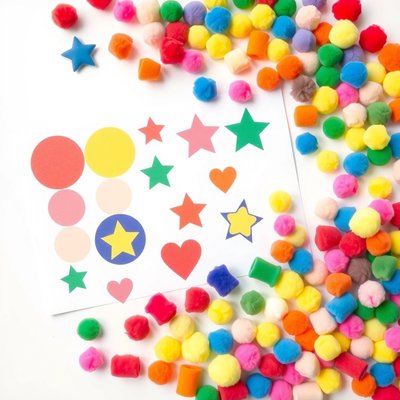 Naklejki i pompony — elementy do naklejania