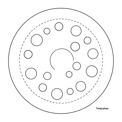 Szablon 'Mała pizza' — baza (papierowy talerzyk)