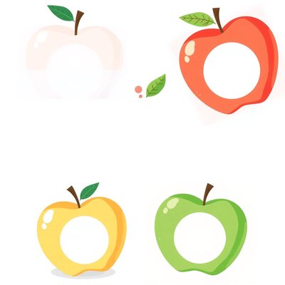 Duże plakaty jabłek do dopasowywania