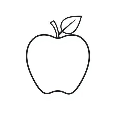 Szablon papierowego jabłka do wycięcia