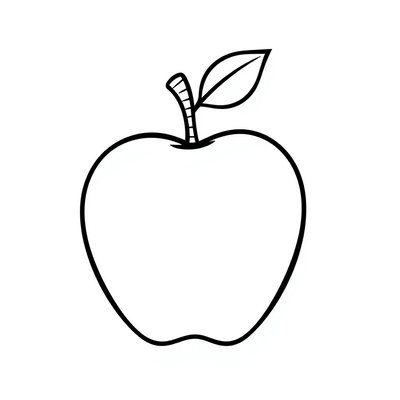 Szablon papierowego jabłka do wycięcia