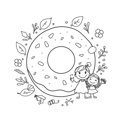 Arkusz kolorowanki — Eko-pączek