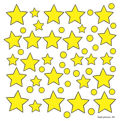 Szablon gwiazdek i kółeczek do wycięcia