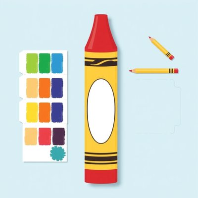 Szablony dużych kartonowych kredek