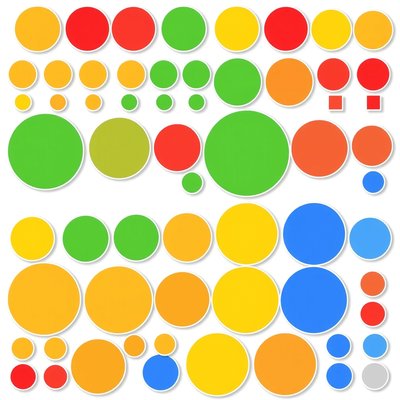 Arkusz naklejek - kolorowe kółeczka