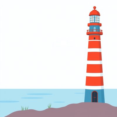 Ilustracja latarni morskiej (do pokazania)