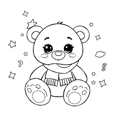 Kolorowanka maskotki 'Przyjaciel'