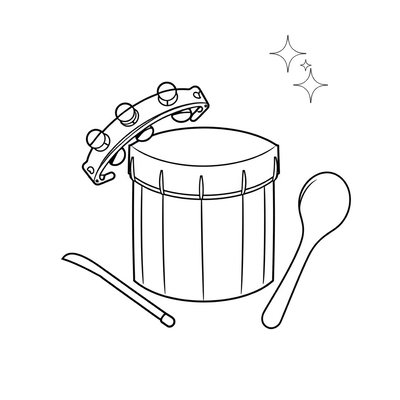 Kolorowanka: Instrumenty perkusyjne