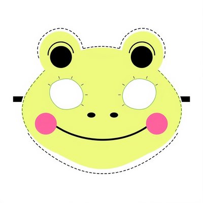 Szablon maski żabki