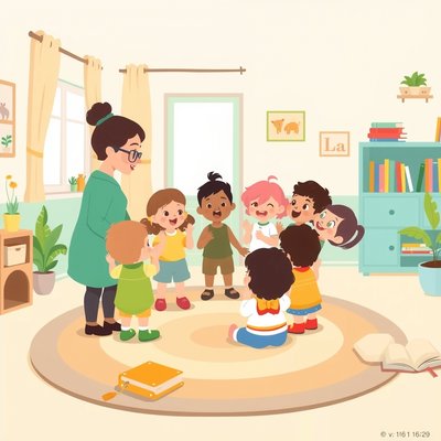 Scena powitania w kręgu