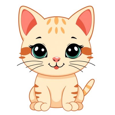 Kot — duży obrazek do wycięcia