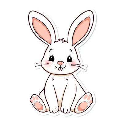 Królik — duży obrazek do wycięcia