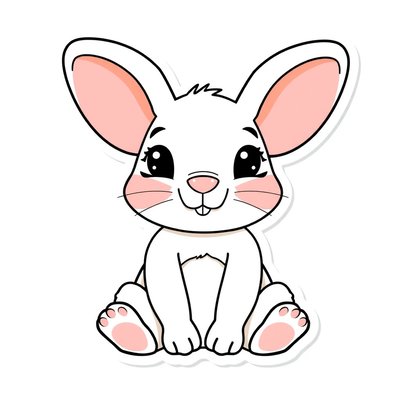 Królik — duży obrazek do wycięcia