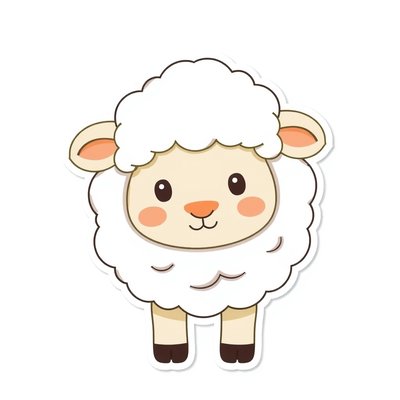 Owca — duży obrazek do wycięcia