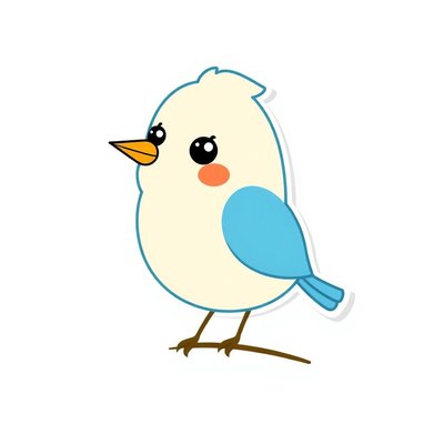 Ptak — duży obrazek do wycięcia